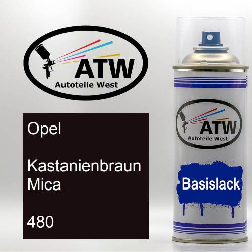 Opel, Kastanienbraun Mica, 480: 400ml Sprühdose, von ATW Autoteile West.